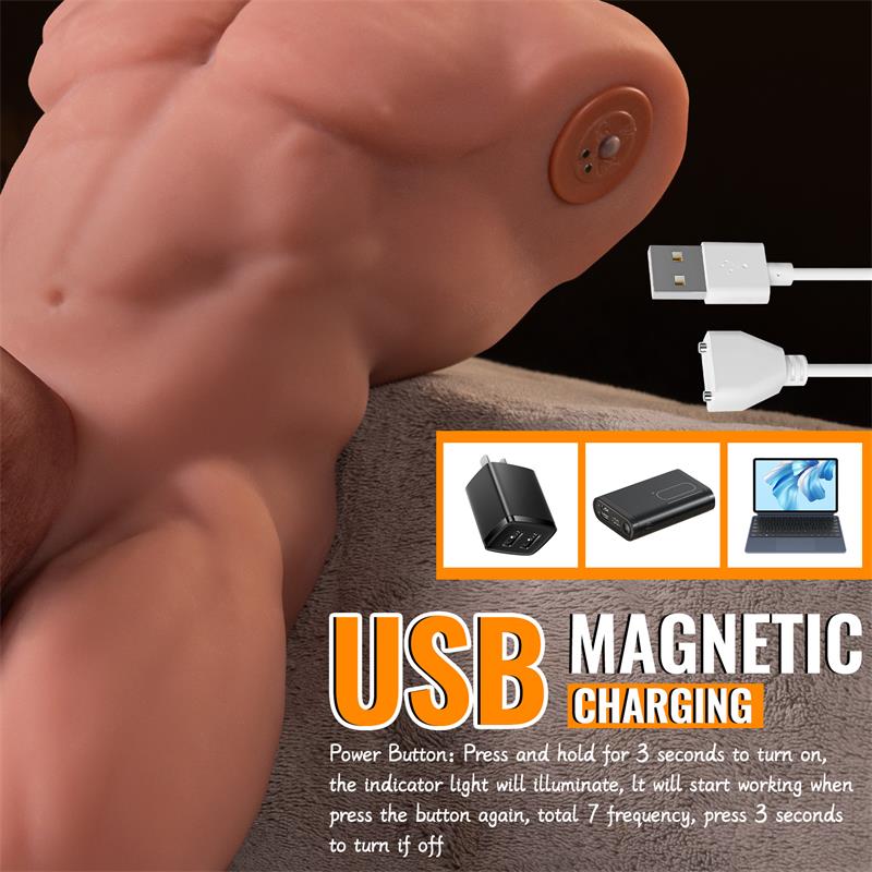 Ely Torso Con Dildo Desmontable, Thrusting Y App 4.1 Kg