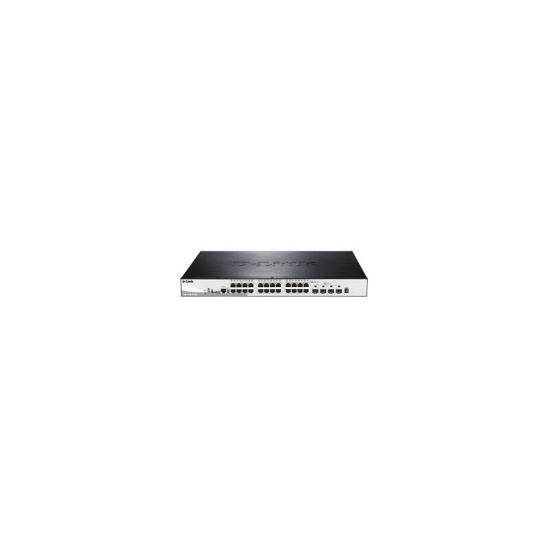 Embalaje Dañado/Desprecintado (Km0) Switch Semigestionable D-Link Stackable Dgs-1510-28xmp/E 24p Giga Poe (370w)+ 4p 10g Sfp+ Cash