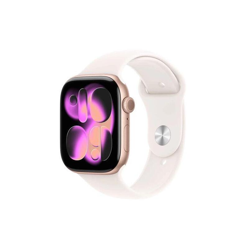 Embalaje Deteriorado - Apple Watch Series 11 (2025) Gps 46mm Rose Gold Alu Case, Light Blush Sport Band S/M Eu Mev64 - Only Box Damage 195950463651-D