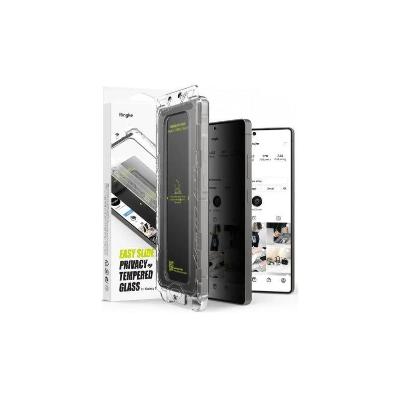 Embalaje Deteriorado - Ringke Galaxy S25 Ultra Screen Protector Premium Easy Slide Privacy Tempered Glass 9h With Installation Jig (2pcs) Transparent - Only Box Damage 8800274969476