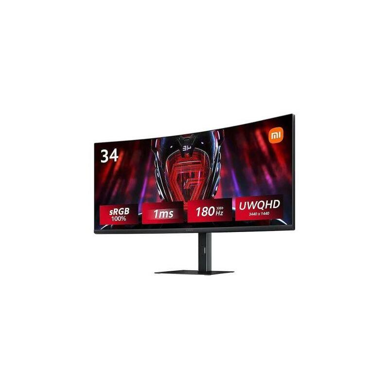 Embalaje Deteriorado - Xiaomi Monitor G34wqi - 34 Inch, Wqhd Ultrawide - Curved Gaming Black Eu Ela5454eu - Only Box Damage 6941948702097-D
