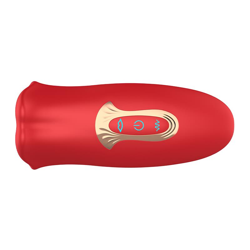 Ember Masajeador Forma Boca Con Lameteo Y Vibración Usb Silicona