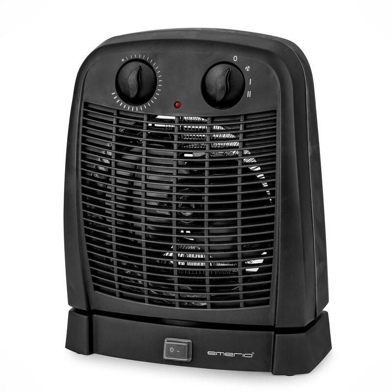 Emerio Heizventilador 2000 Watt Oszillation, Thermomat,Negro
