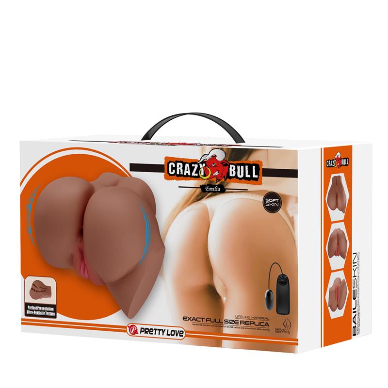Crazy Bull - Emilia Trasero Vibrador Con Vagina Y Ano Realístico Natural Control Remoto