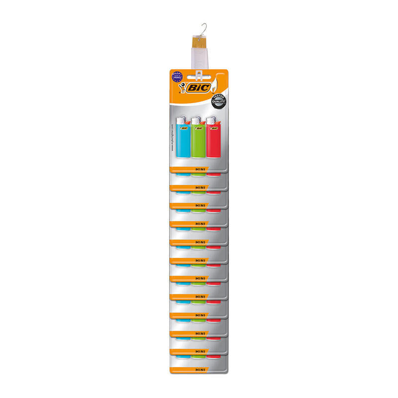 Encendedor Mini J25 Colores Surtidos Blíster 3 Uds En Tira De 12 Uds