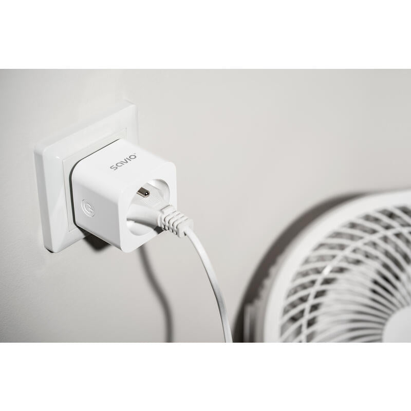 Enchufe Inteligente Savio Wi-Fi, 16a, As-01, Blanco