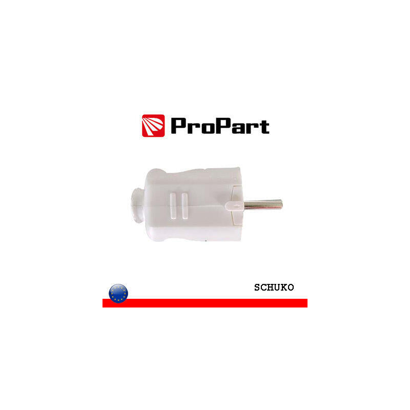 Enchufe Macho Schuko Blanco De Polybag