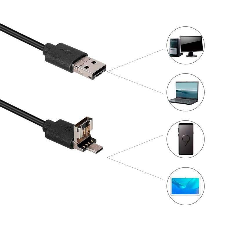 Endoscopio Digital Para Smartphone 2 En 1 - 5.5mm/1 Metro