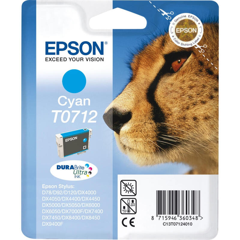 Epson Tinta Cian Stylus D-78/92/120/Dx-4000/5000/6000/7000f