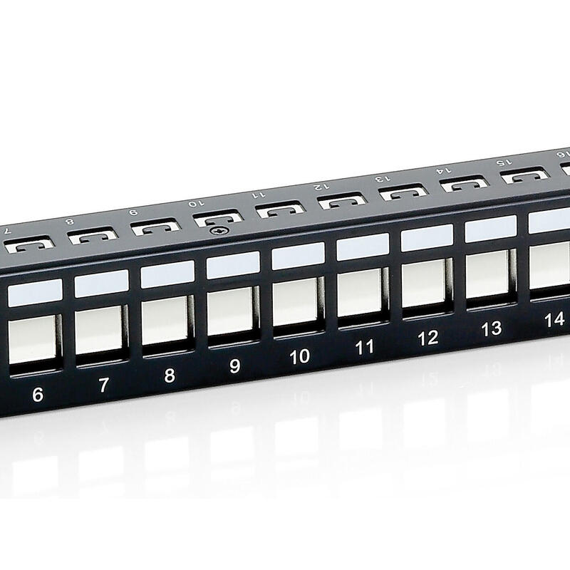 Equip Patch Panel Vacio Cat.6 Apantallado 24 Puertos Keystone 1u
