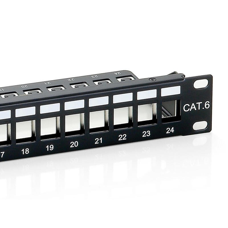 Equip Patch Panel Vacio Cat.6 Apantallado 24 Puertos Keystone 1u