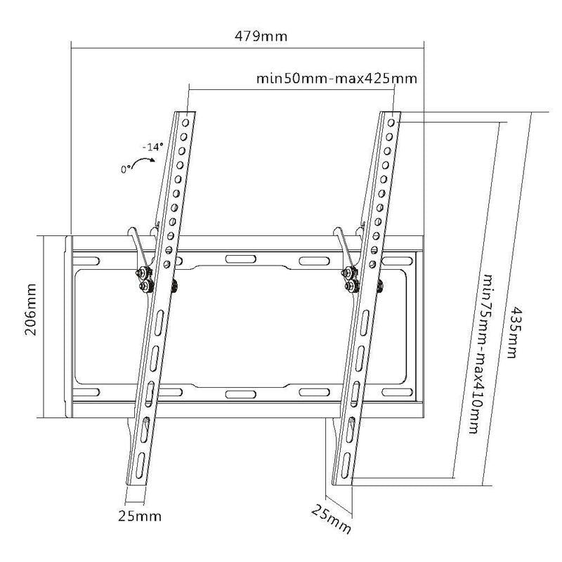 Equip Soporte Pared 650311 Para Pantallas Planas De 32\1 A 55\1 Inclinable 14º Vertic