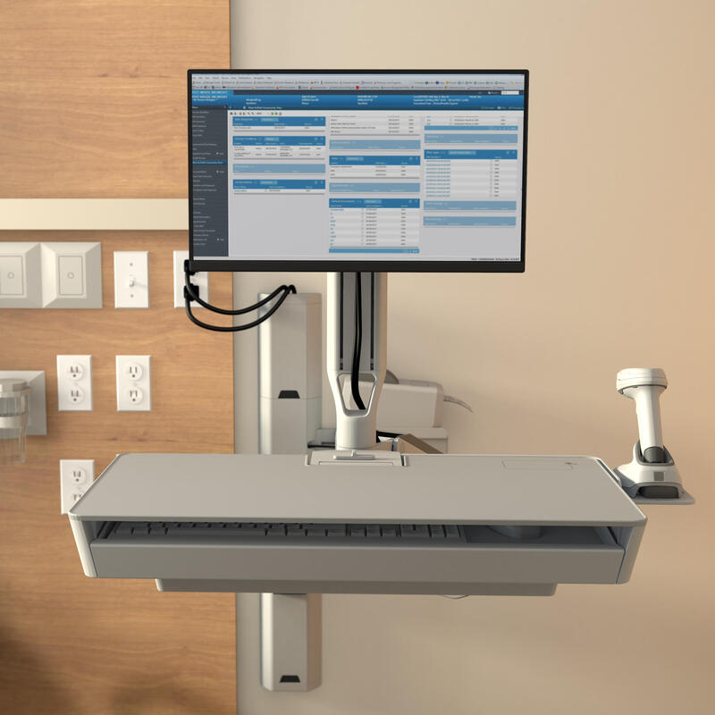 Ergotron 45-619-251 Soporte Y Montura Para Estación De Trabajo/Pc Todo En Uno 10,7 Kg Blanco 68,6 Cm (27")