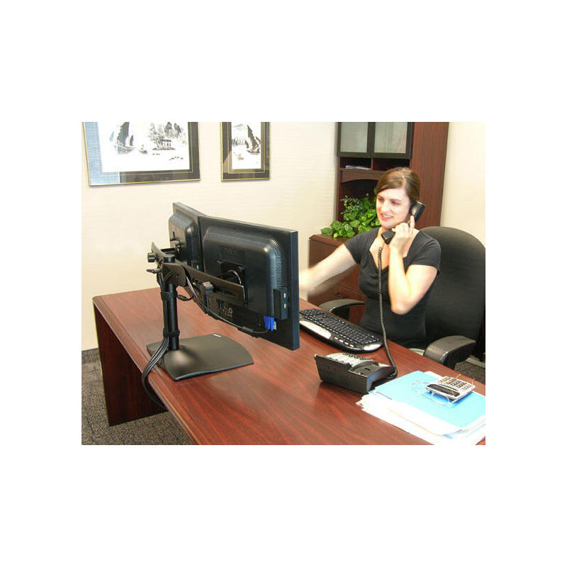 Ergotron Soporte De Escritorio Para Dos Monitores Ds100, Base 33-322-200