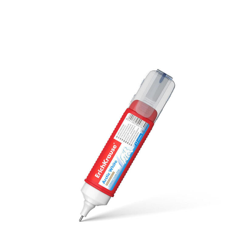 Erichkrause Boligrafo Corrector Arctic White - Secado Rapido - Alta Calidad De Punta - Resistente Al Frio - Color Blanco