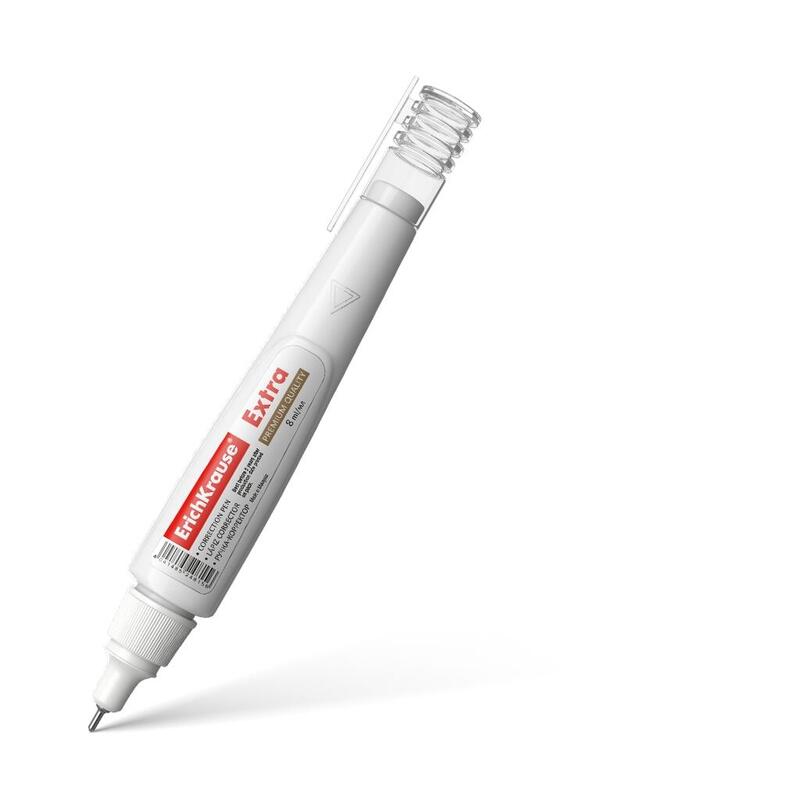 Erichkrause Boligrafo Corrector Extra - Secado Rapido - Alta Calidad - Resistente Al Frio - A Base De Solvente - Color Blanco