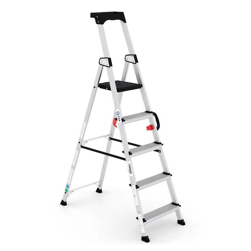 Escalera Profesional Delux De Aluminio 5 Peldaños