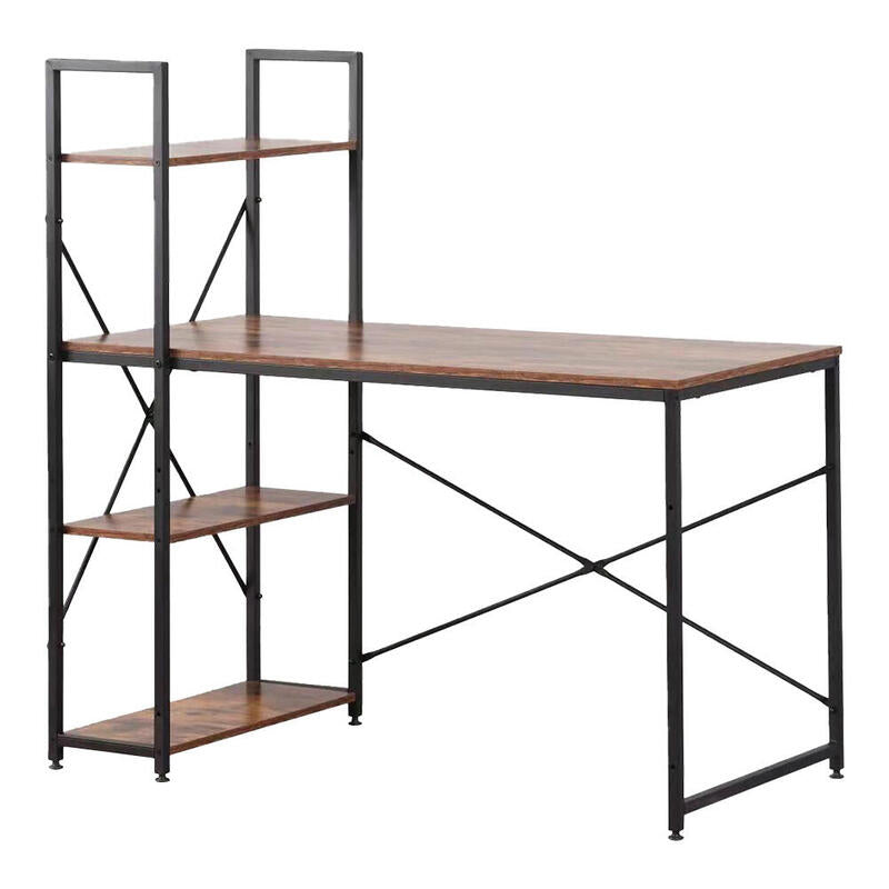 Escritorio De Madera Con Estantería Medidas: 121 X 120 X 64cm Edm