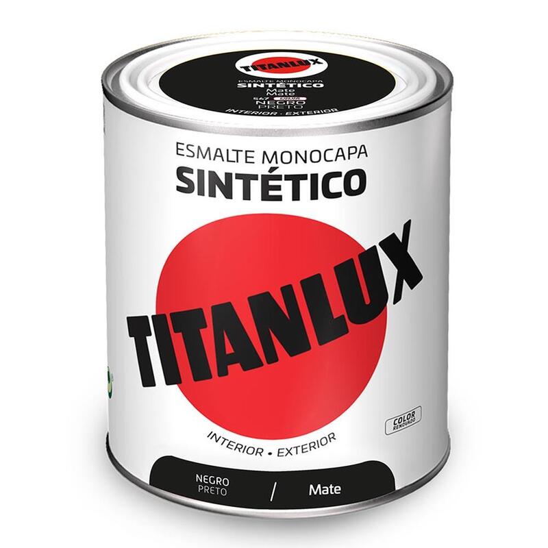 Esmalte Sintético Monocapa Negro Mate 750ml Titanlux 5809006