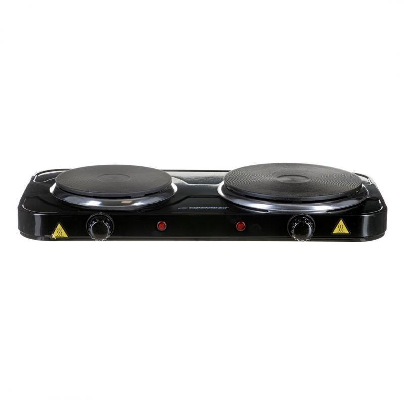 Esperanza Ekh014k Placa Eléctrica 2 Zonas, 2500 W, Negro