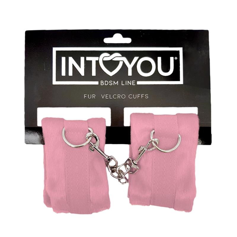 Esposas De Tela Con Velcro Para Muñecas Con Pelo Largo Rosa