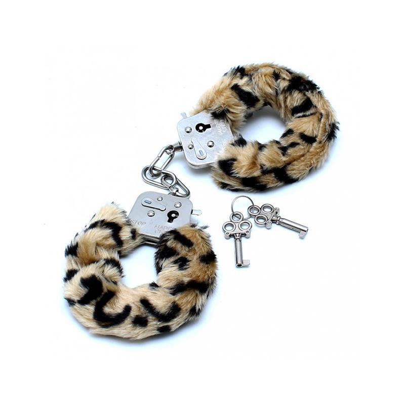 Esposas Metálicas Con Pelo Leopardo