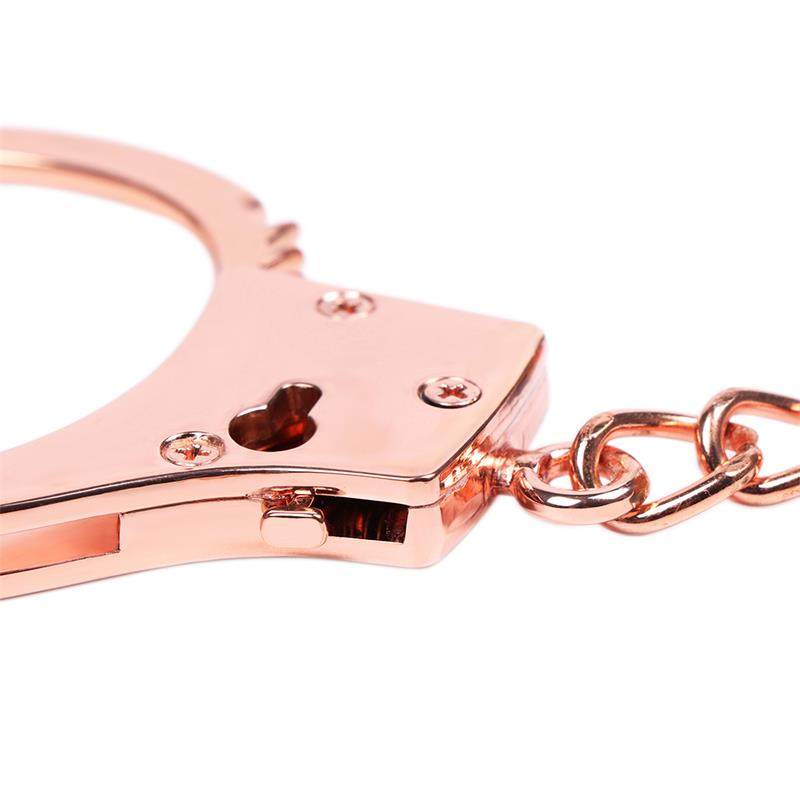 Esposas Oro Rosa Con Llaves De Calavera