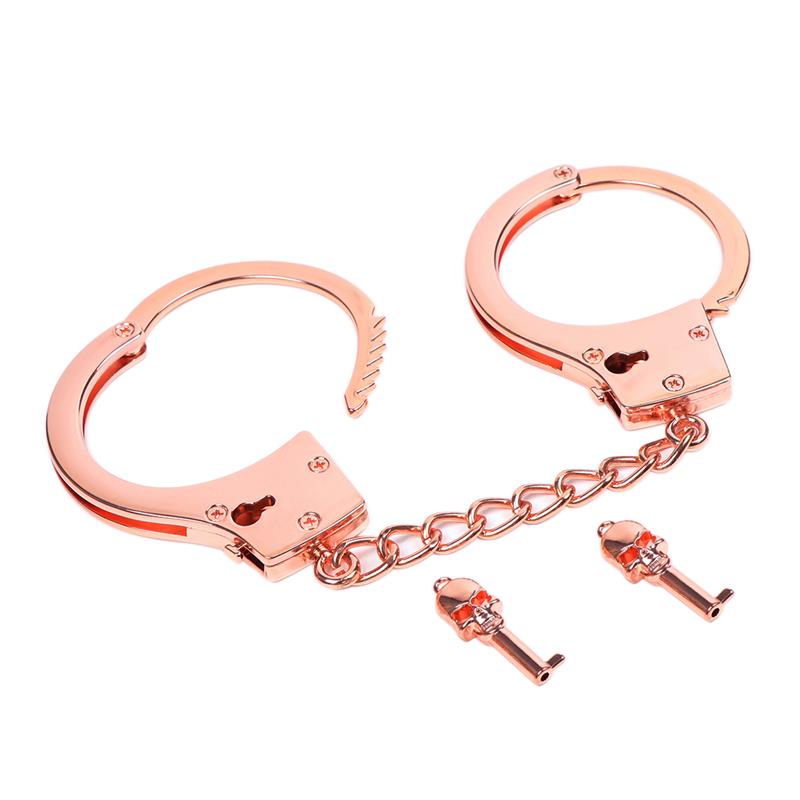 Esposas Oro Rosa Con Llaves De Calavera