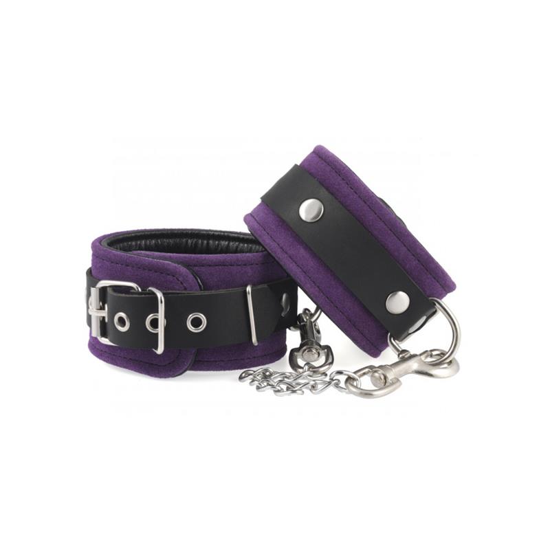 Esposas Para Pies Cuero Morado