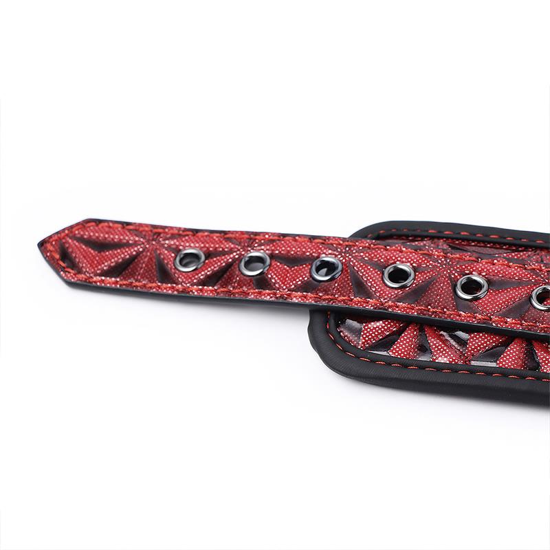 Esposas Para Tobillos Acolchadas Ajustable Diamond Cuero Vegano