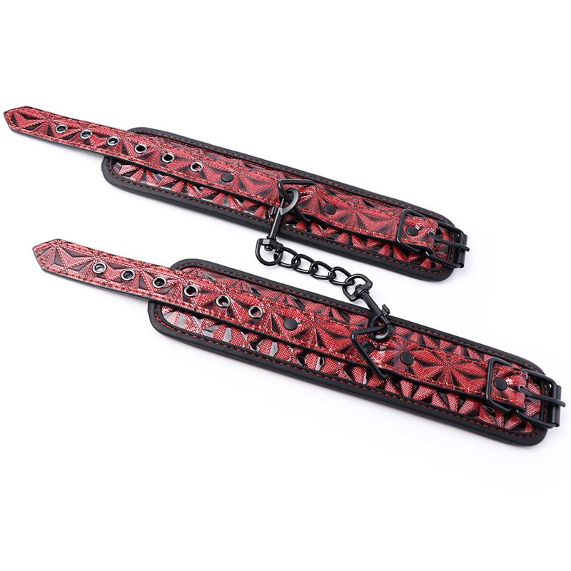Esposas Para Tobillos Acolchadas Ajustable Diamond Cuero Vegano