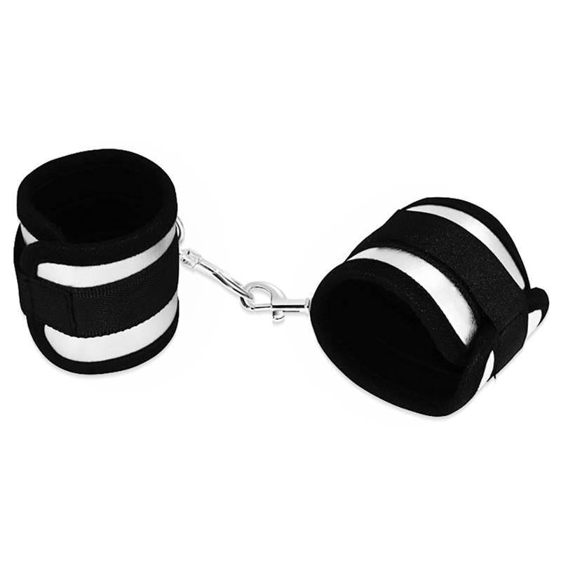 Esposas Velcro Negro Y Plateado