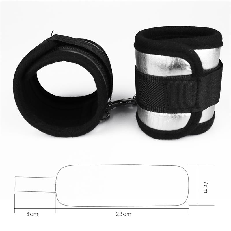 Esposas Velcro Negro Y Plateado