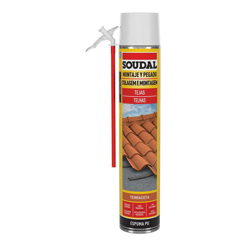 Espuma Para Teja Canula Roja 750ml Soudal