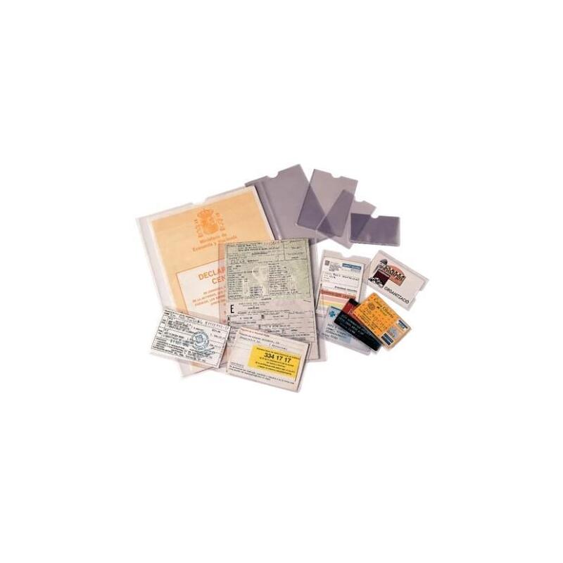Esselte Funda Portacarnets 67x98mm Pvc Liso 140 Micras Transparente -100u-