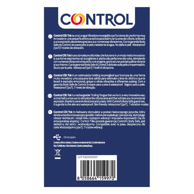 Control - Clit Tok Lengua Estimuladora De Clítoris Recargable