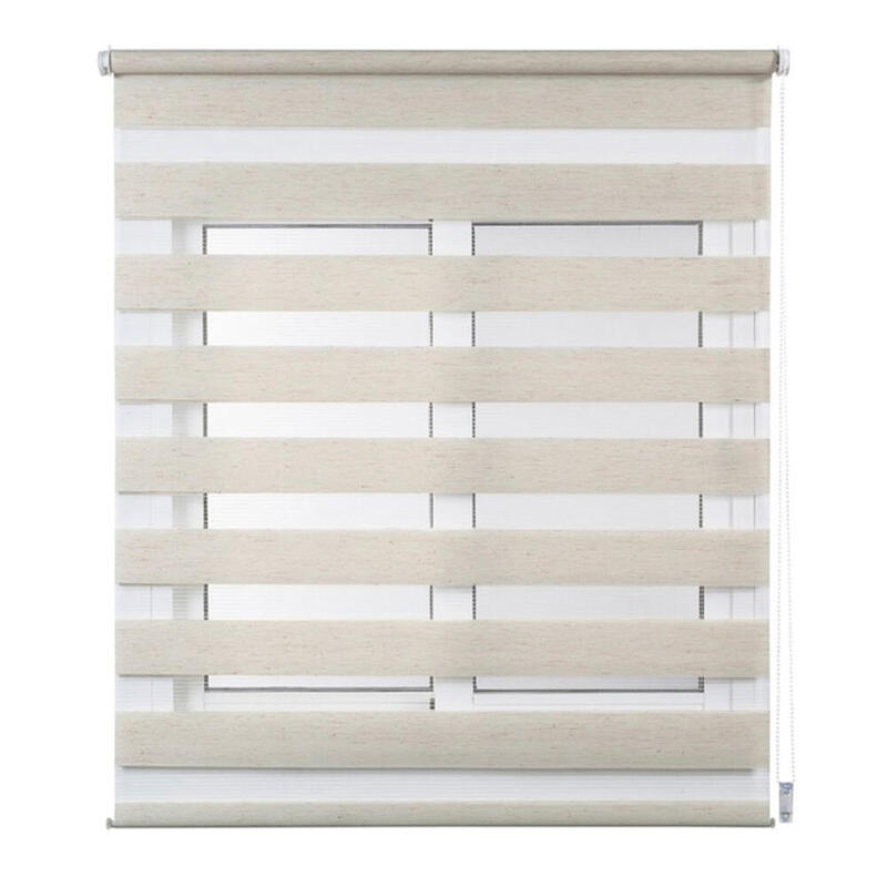 Estor Enrollable Clip&Fix Noche&Dia Lino 120x180cm