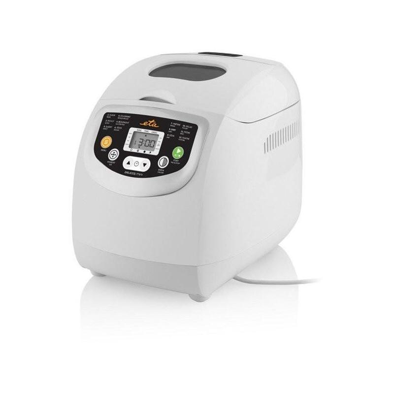 Eta Eta814990000 Mini Panificadora Delicca, 600 W, 10 Programas, 1 Programa Preestablecido Para Preparación De Mermelada, 1 Programa Para Preparación De Yogur, Blanco
