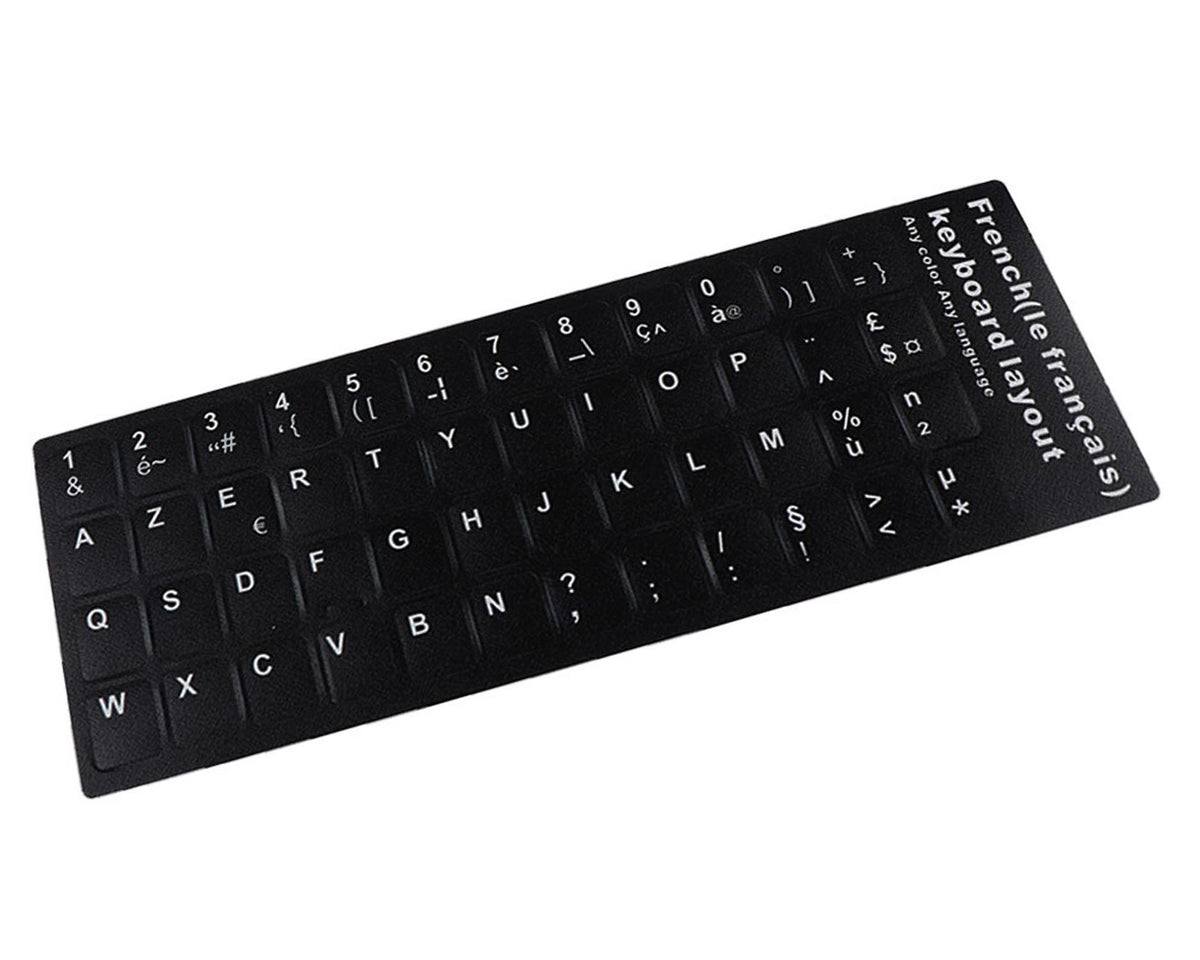 Pegatina Para Convertir Teclado En Idioma Francés Negro
