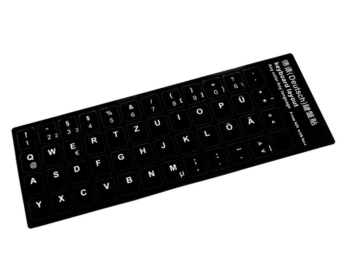 Pegatina Para Convertir Teclado En Idioma Alemán Negro