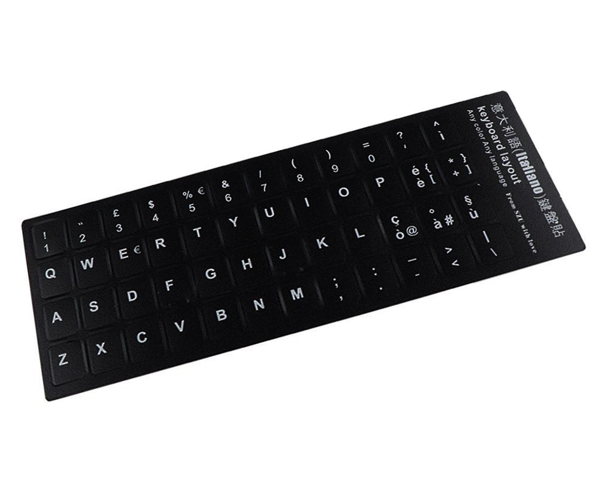 Pegatina Para Convertir Teclado En Idioma Italiano Negro