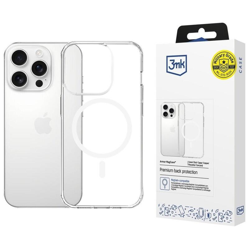 Etui Armor Magcase Para Iphone 15 Pro Max Magsafe Przezroczysty