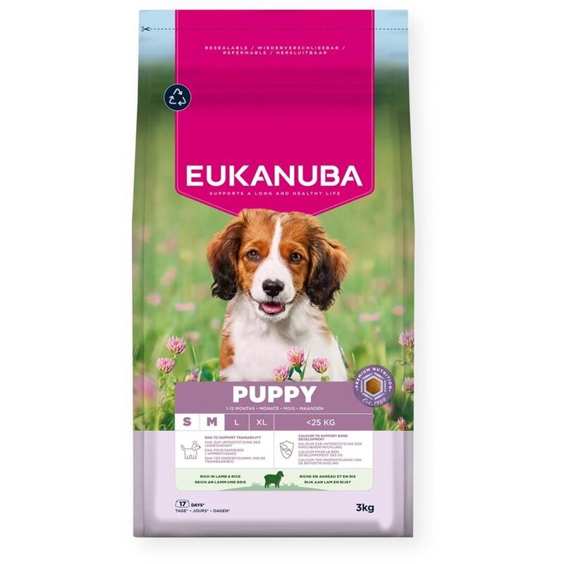 Eukanuba Puppy&Junior Small/Medium Lamb & Rice 3kg
