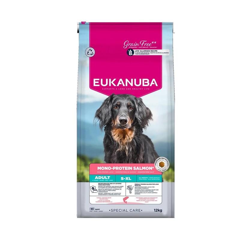 Eukanuba Special Care Mono-Protein Adult Losos Karma Sucha Para Perro 12kg