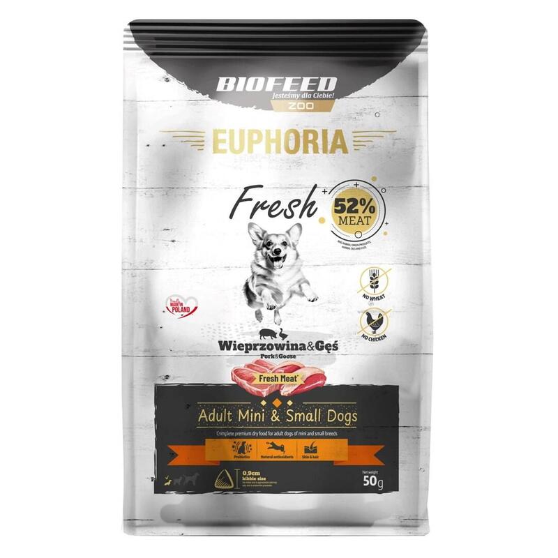 Euphoria Fresh Adult Pork With Goose Xs/S - Alimento Seco Para Perros - 50g