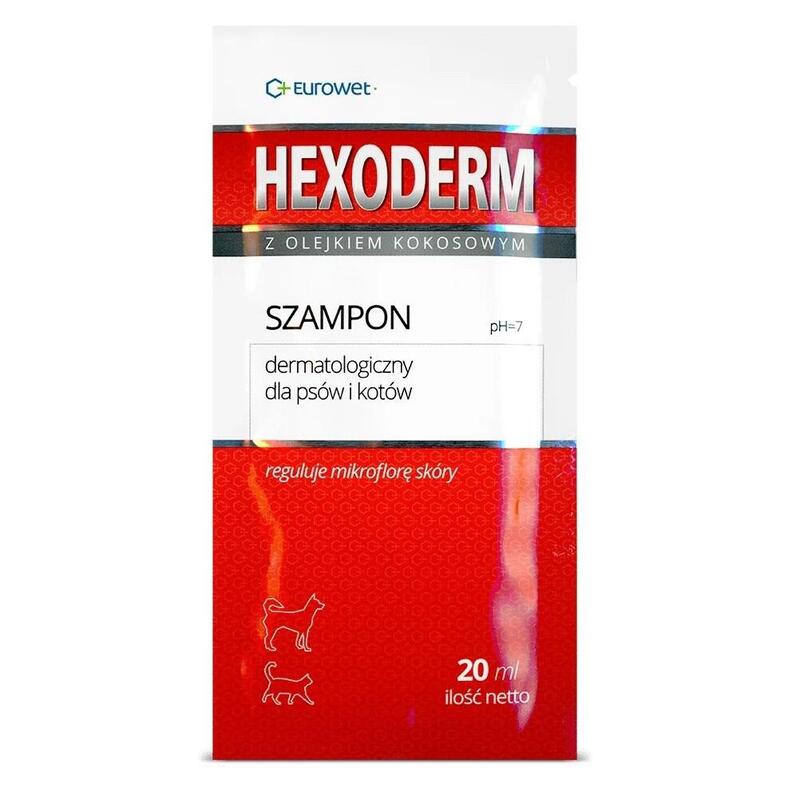 Eurowet Hexoderm Wsparcie Mikroflory Skóry Para Perro I Kota 20x20ml