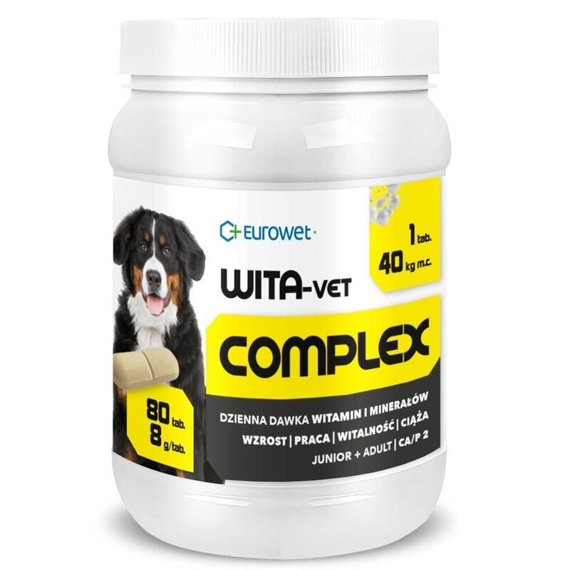Eurowet Wita-Vet Complex 8g - Suplementos Para Perros - 80 Tabletas