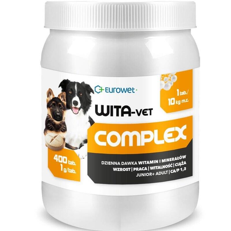 Eurowet Wita-Vet Complex - Suplementos Para Perros - 400 Tabletas