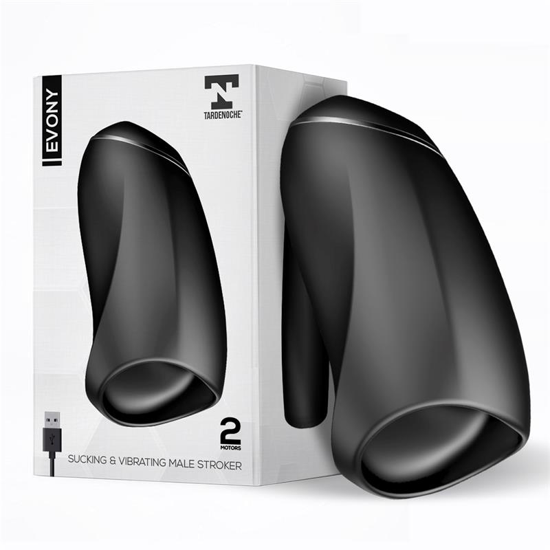 Evony Masturbador Masculino Sexo Oral Succión Y Vibración 2 Motores Usb Silicona