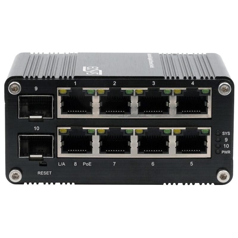 Exsys Ex-62035mpoe-Sfp-8+2 Port Industrial Gigabit Sfp Poe+ Mini Switch, Web Managed